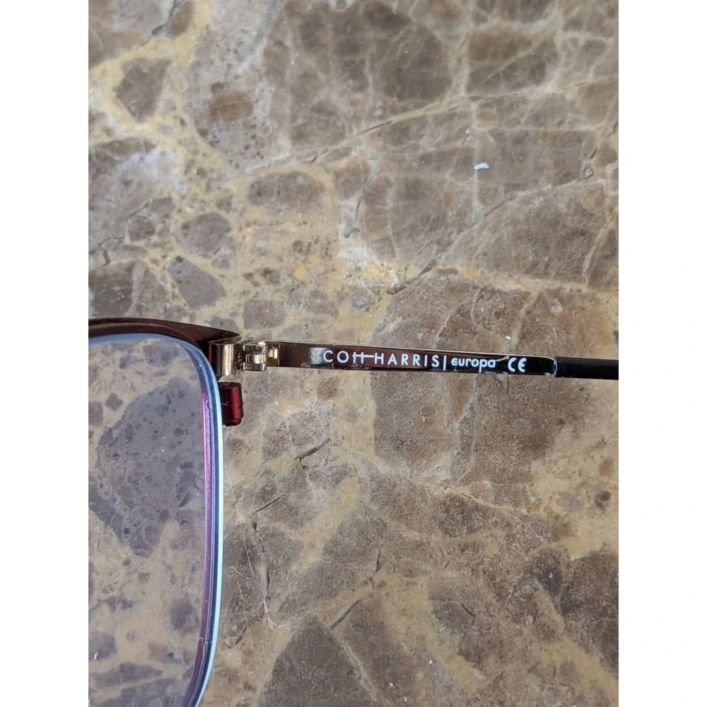Scott Harris Europa SH534 C1 Glossy Red Metal Oval Eyeglasses 54-15 140 Read